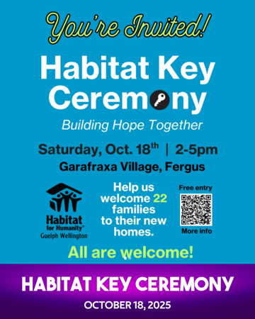 Habitat For Humanity Guelph-Wellington - Habitat Key Ceremony
